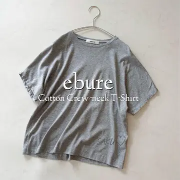 스테디셀러 인기 ebure 에브르 코튼 크루넥 T셔츠 그레이