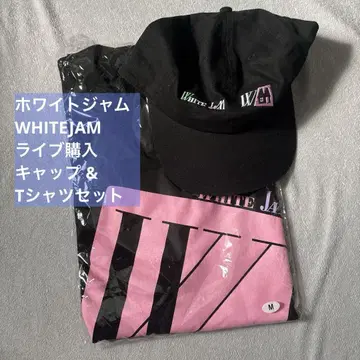 화이트잼 WHITEJAM 캡 & T셔츠 ( M 사이즈 ) 세트 블랙