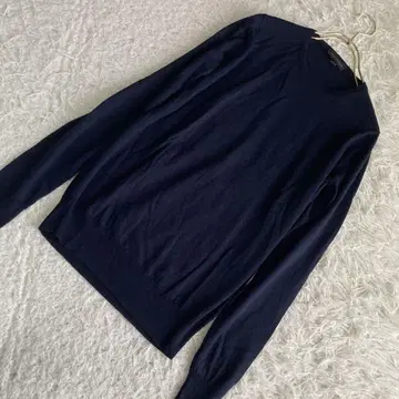 JOHN SMEDLEY 니트 네이비 S 심플 돌려입기 고급 성인