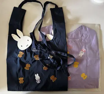 miffy 미피 zakk 페스티벌 자수 토트백 네이비 퍼플