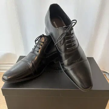 25cm 블랙 드레스 슈즈 키높이 신발 스트레이트 팁