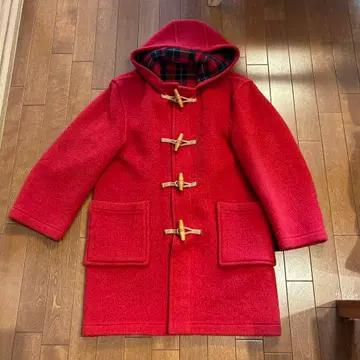 MONTGOMERY 울 더플 코트 후드 부착 빨간색