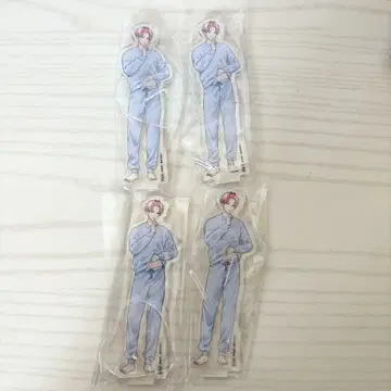 핑크와 하바네로 전원 선물 아크릴 스탠드 4개 세트