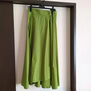 Aga 그린 롱 랩스커트