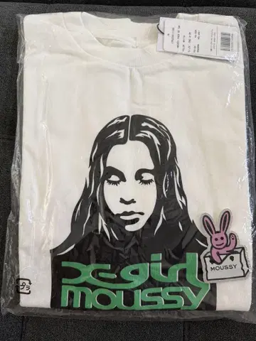X-girl x moussy 콜라보T셔츠