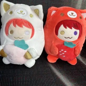 리이누 군 봉제 인형 중 빨흰 세트