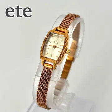 새상품급 ete 토노 페이스 손목시계 메쉬 밴딩 팔찌풍 에테