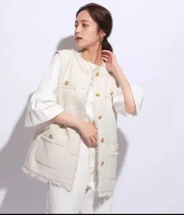 Mystrada 트위드 베스트 사이즈 38