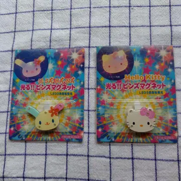 빛나는 핀 마그넷 세트 Hello Kitty & U-Sa