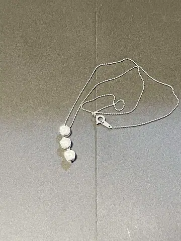 실버 3연 참 목걸이