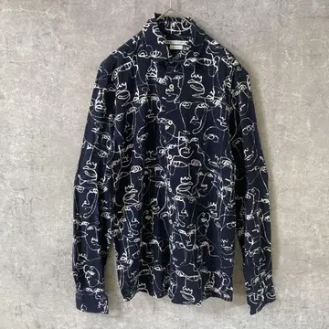 ZARA 자라 추상 패턴 긴팔 셔츠 S 비스코스 100% 레귤러 핏