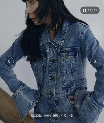 I LINE DENIM SHIRT DRESS 블루 XS 사이즈