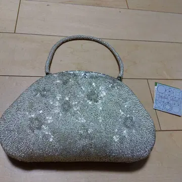 실버 비즈 장식 파티 백