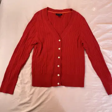 TOMMY HILFIGER 빨간색 가디건
