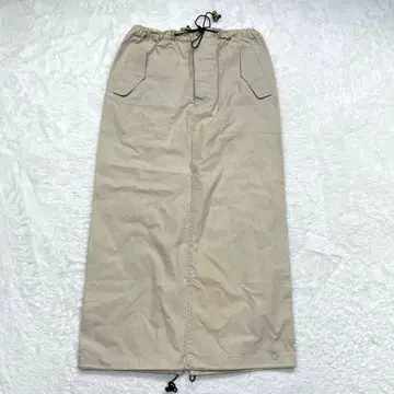 까스텔바작 롱 스커트 무지 허리밴딩 캐주얼 스포츠