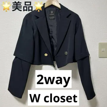 네이비 크롭 테일러드 자켓 자켓 2wayFree size