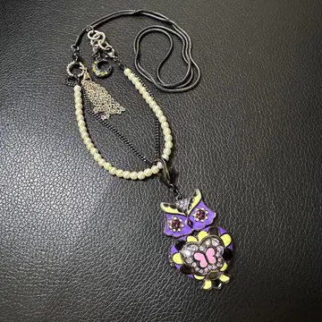 [ 새상품 ] ANNA SUI 로켓 펜던트 올빼미 패턴 복조리 포함
