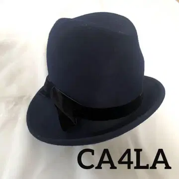 [ 새상품급 ] CA4LA 울 햇 네이비 비대칭 디자인