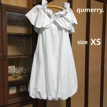 qumerry. 오버 슬리브 벌룬 원피스 XS 화이트