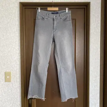 프레임워크 밑단 슬릿 데님 38 그레이