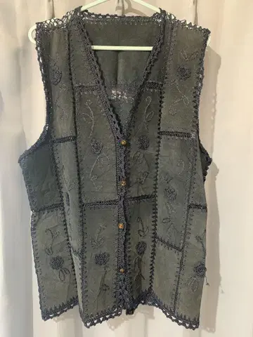 가죽 베스트 vintage