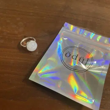 새상품 오 레인보우 문스톤 반지 13호 silver