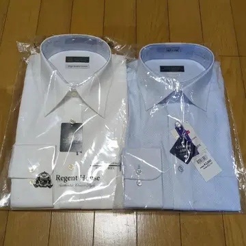 남성용 와이셔츠 2장 세트 긴팔 옷깃 사이즈 40