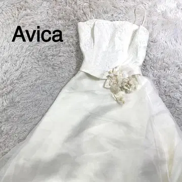 Avica 화이트칼라 꽃무늬 레이스 웨딩 드레스