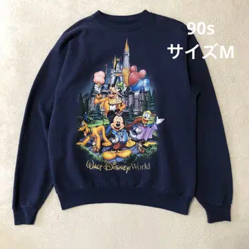 90s Disney 맨투맨 트레이닝복 네이비 M