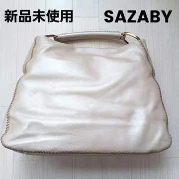 미사용 새상품 택 포함 SAZABY 백 숄더 에토토트 베이지 가죽