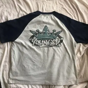 YOUNGER 래글런 T셔츠 그레이/네이비