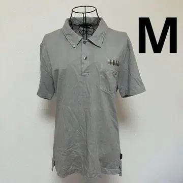 아쿠아 스큐텀 피케 셔츠 그레이 계열 남성용 M 체크