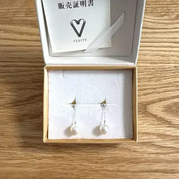 VERITE 베리테 k10wg 펄 귀걸이