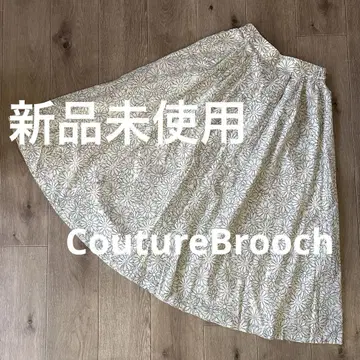 CoutureBrooch 꽃무늬 롱 스커트 38