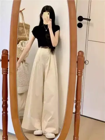 여름/가을에 딱! 넉넉한 심플 팬츠 외출 모임 평상복으로 최적