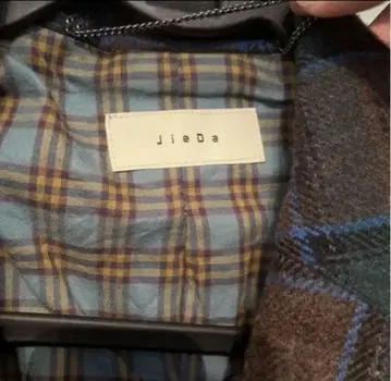 jieda 19aw 체크 무늬 더블 브레스트 자켓 셋업