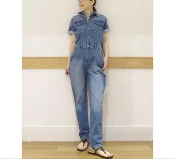 GAP 데님 블루 숏슬리브 올인원
