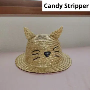 Candy Stripper 고양이 귀 밀짚모자