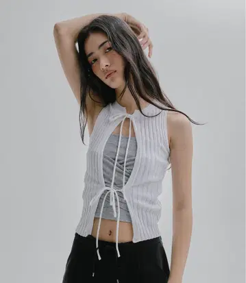 OAF / 2WAY SHEER KNIT WHITE