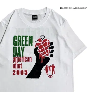 GREEN DAY 그린 데이 XL 반팔 티셔츠 락 밴드T