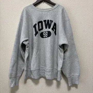 80s 리버스 위브 IOWA 2단 프린트 트리코 태그 L 챔피온