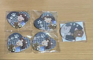 닌타마 란타로 난자타운 하트 캔뱃지 야마다 리키치 4점 퍼펫 1점