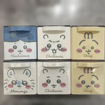 치이카와 큐브 케이스 6점 치이카와 하치와레 토끼 모몽가