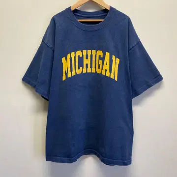 MICHIGAN 프린트 네이비 T셔츠 XL