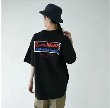 kha:ki 카키 빈티지풍 프린트 티셔츠 그레이