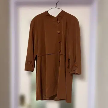 레리안 코트 스웨이드 원단 무지 오렌지 폴리에스테르 100 13호