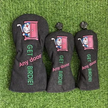 새상품 3세트 도라에몽 데님 골프 클럽 골프헤드커버 1+3W+UT