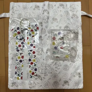 새상품 킹프리 투어 굿즈 3점 쇼핑백, 파우치, 리본 머리끈