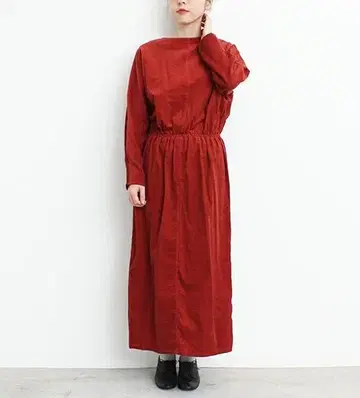 yuni 코튼 레이온 코듀로이 돌먼 슬리브 원피스