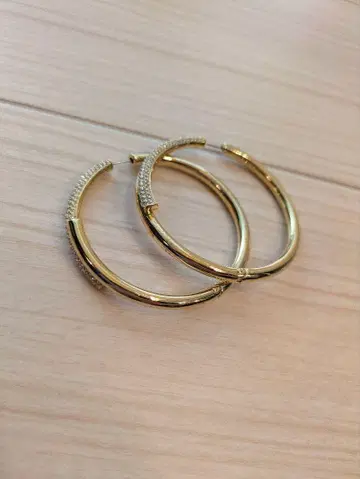 스와로브스키 Swarovski 후프 귀걸이 골드